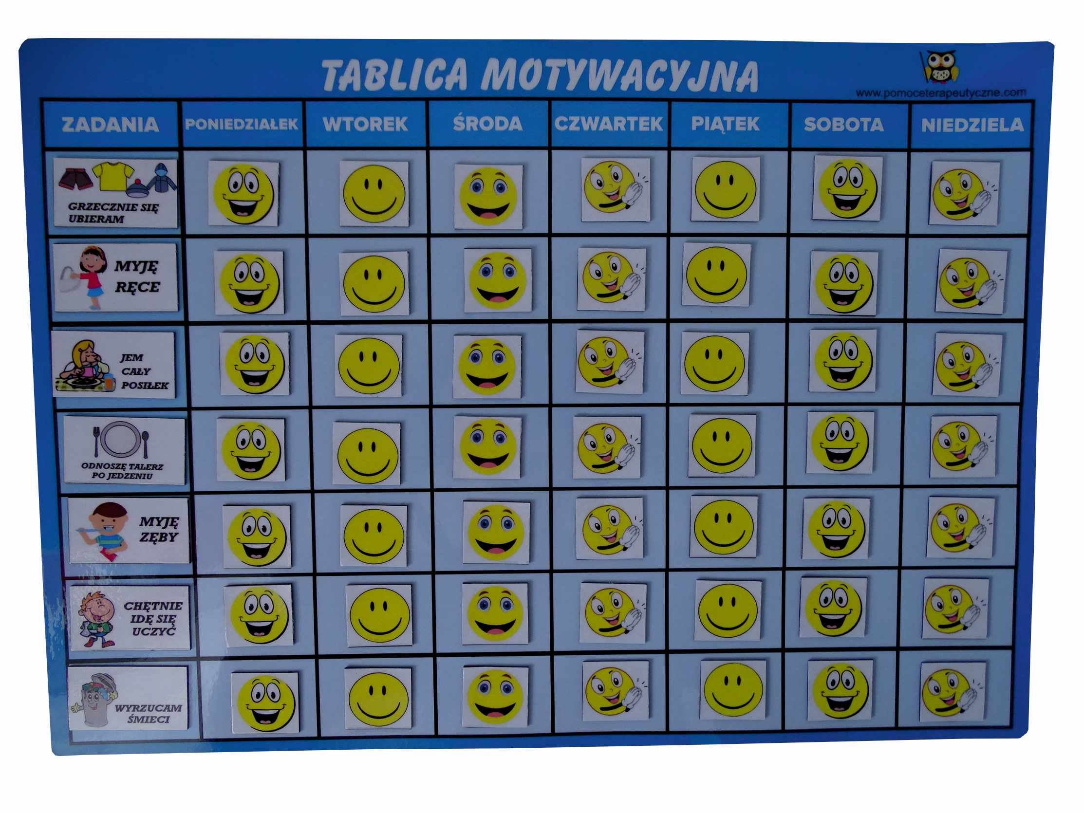 MAGNETYCZNA TABLICA OBOWIAZKÓW MOTYWACYJNA DZIECI