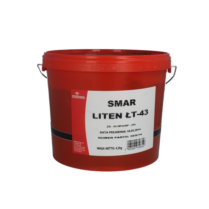 LITEN ŁT43 9 кг подшипник смазка lt-43 Orlen