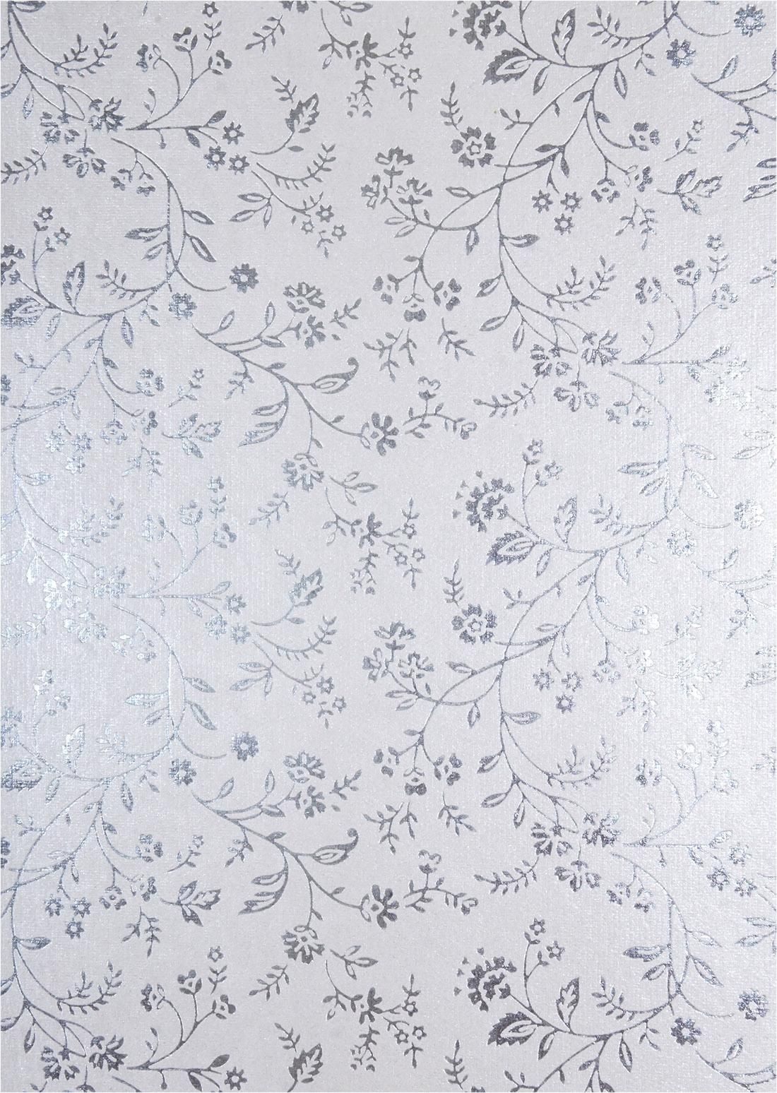

Papier perłowy biały kwiaty srebrne 18x25 5szt.