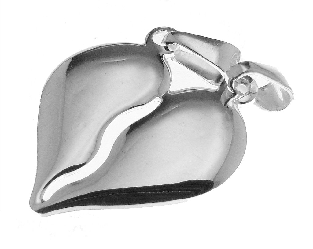 

Serce Łamane Wisiorek Gładki Srebro 925 Walentynki