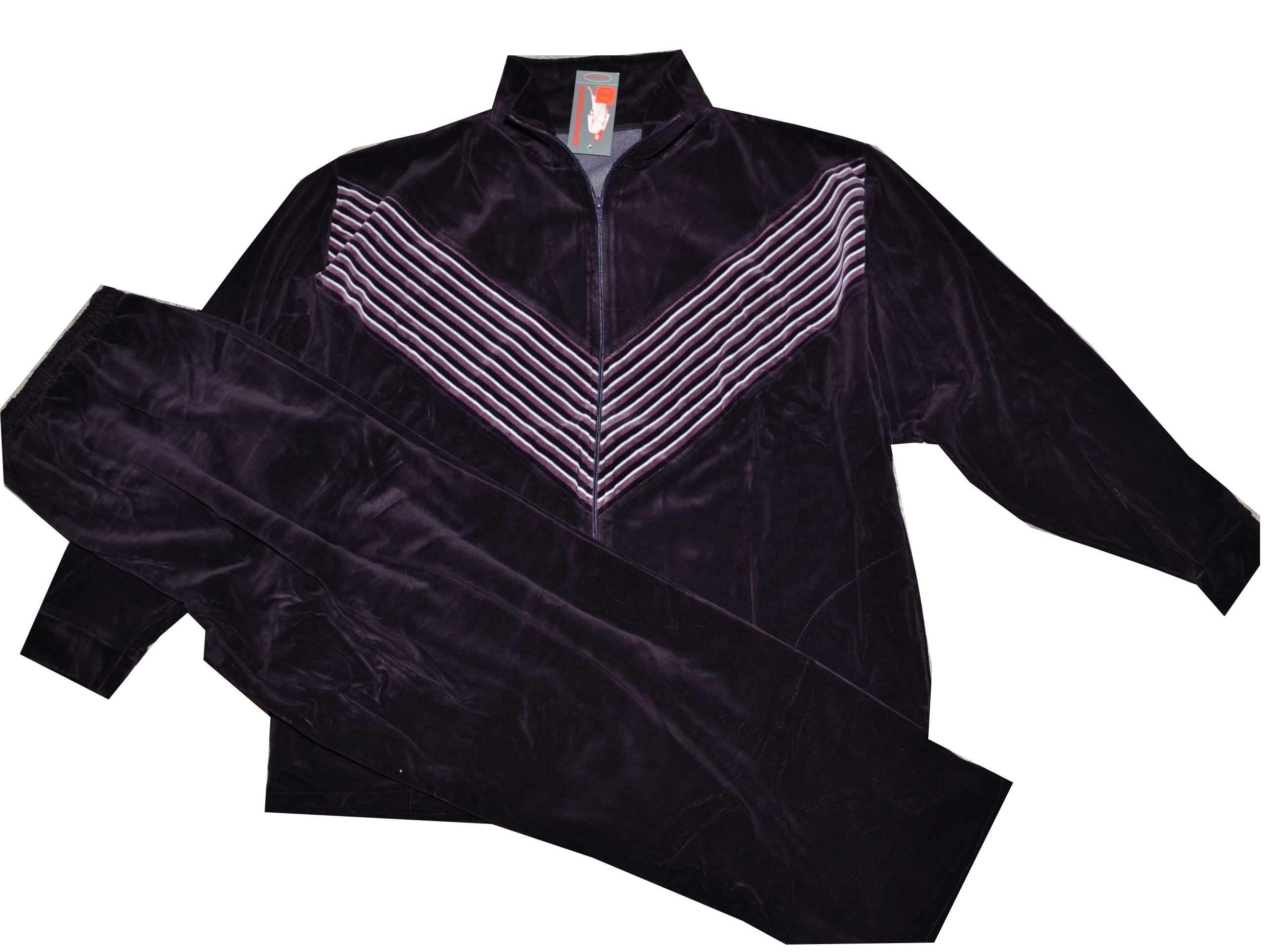 Dres v Welurowy Śliwka XXXXL 54 56 4xl fiolet polski producent