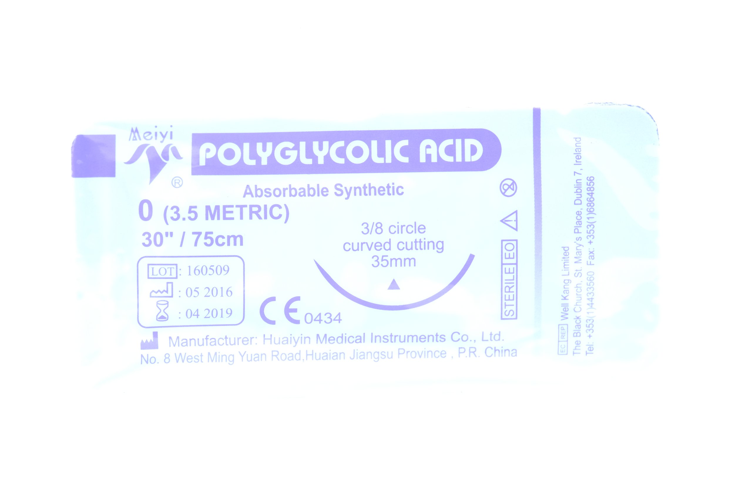

Nić chirurgiczna Pga 0 igła tnąca