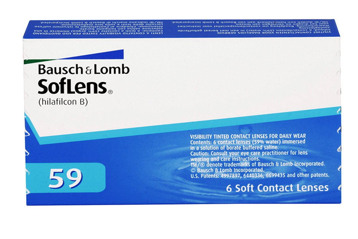 

Soczewki kontaktowe SofLens 59 Bausch - moc -3,75