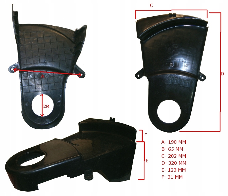 OSŁONA PASKA NAPĘDU KOSIARKI M50 JL50Z04-05 Typ osłona