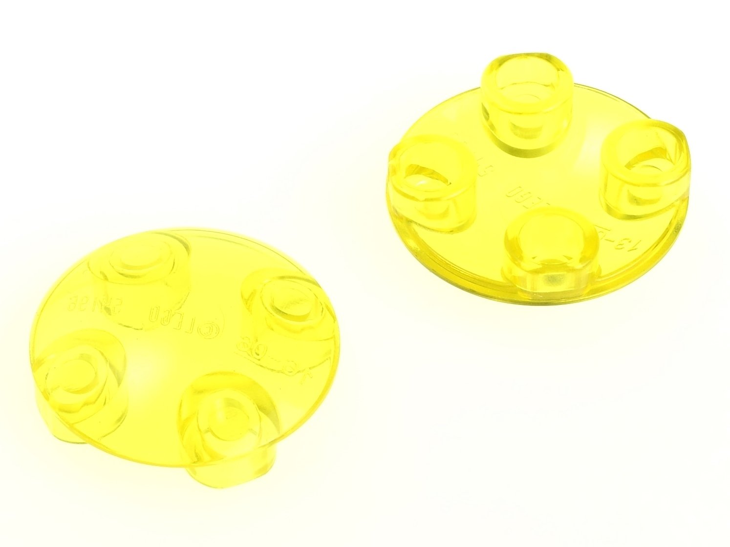 

Lego Płytka okrągła obła 2x2 2654 żółta trans 2szt