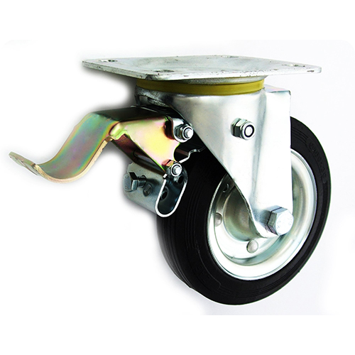 Kovovo-gumové kolečko o průměru 160 mm, otočné, brzda