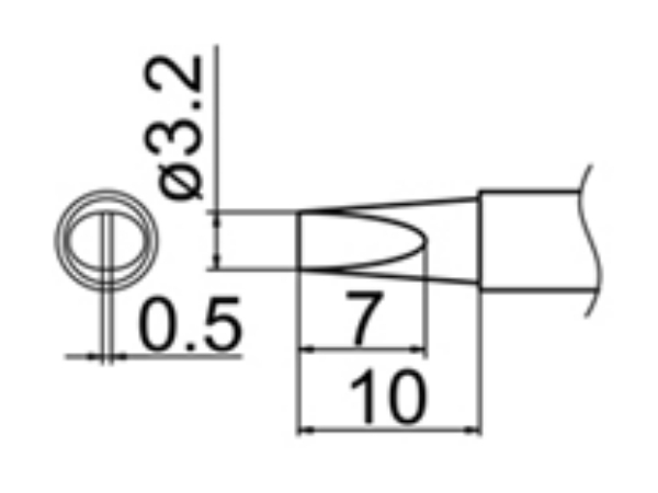 

Grot do stacji iSolder40 2702 TP23N płaski 3.2mm