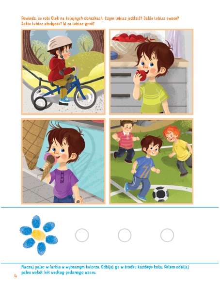 OLEK I ADA Czterolatek Poziom A+ Karty pracy cz 1 Nośnik książka papierowa