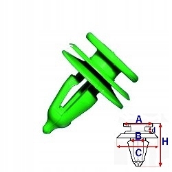 Заклёпка боковинок двери dodge caravan 96-00 gs