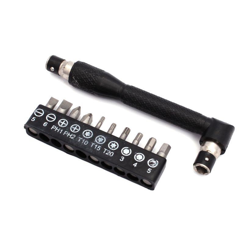 

Uchwyt adapter kątowy 90 do bitów + 10 końcówek