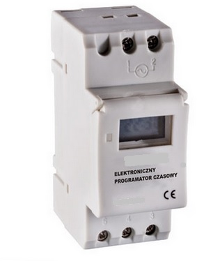 

Programator Wyłącznik Czasowy LCD 16A na Szynę Din