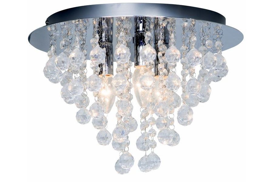 Stropné Svietidlo okrúhly Reality 38 x 38 cm bezfarebný, strieborný London 627703-06