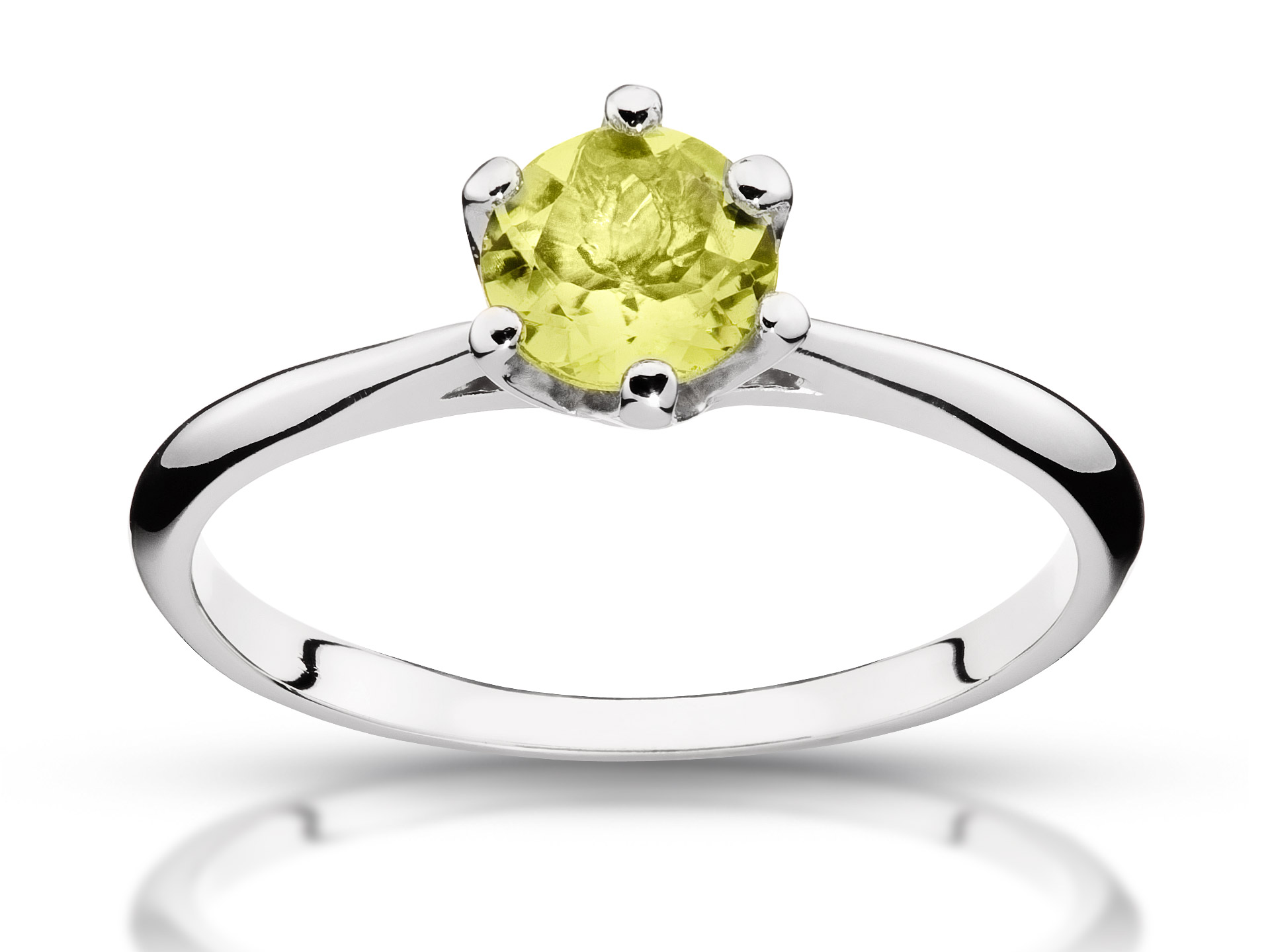 

Złoty pierścionek zaręczynowy nat. Prydot 0,90ct