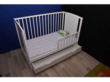 ŁÓŻECZKO DZIECIĘCE BIAŁE Z SZUFLADĄ + MATERAC GPK Długość (cm) 120 cm