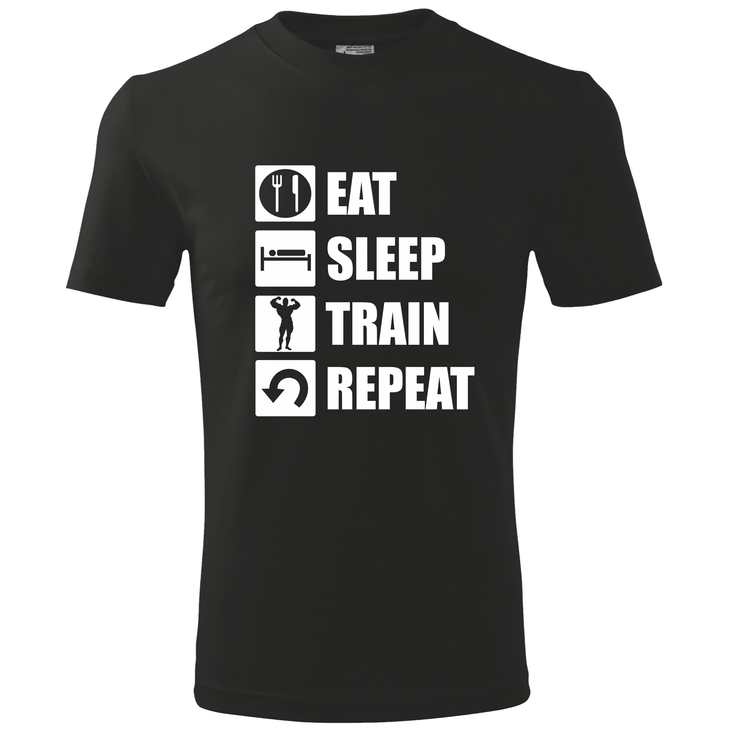 

T-shirt Koszulka nadruk Eat Sleep Train Repeat M