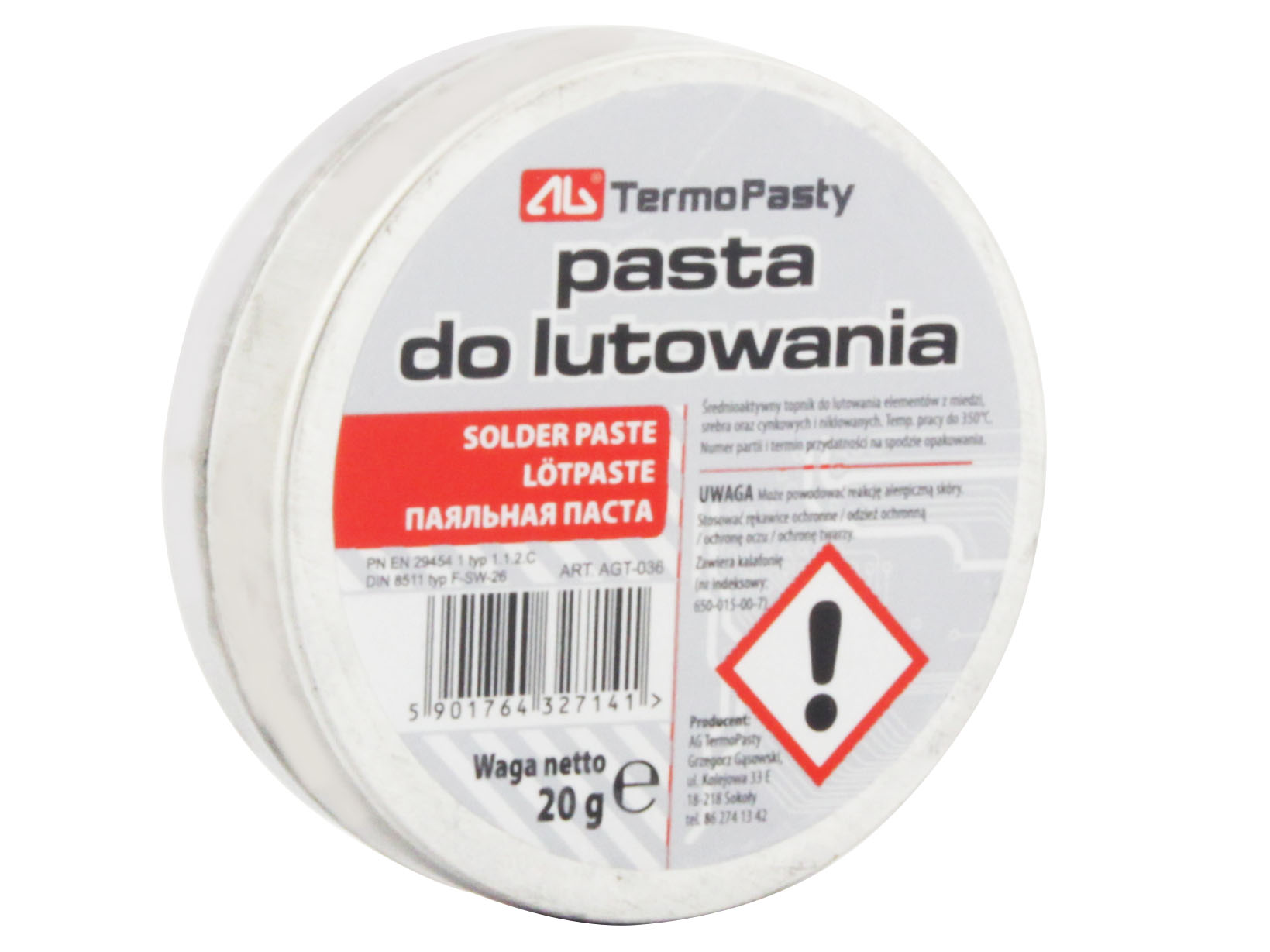 

Pasta Do Lutowania 20g topnik Ag TermoPasty