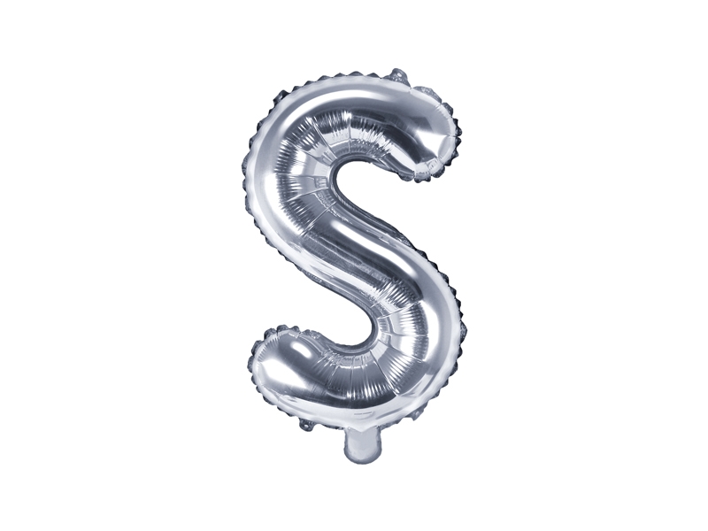 

Balon foliowy Litera S 35cm, srebrny