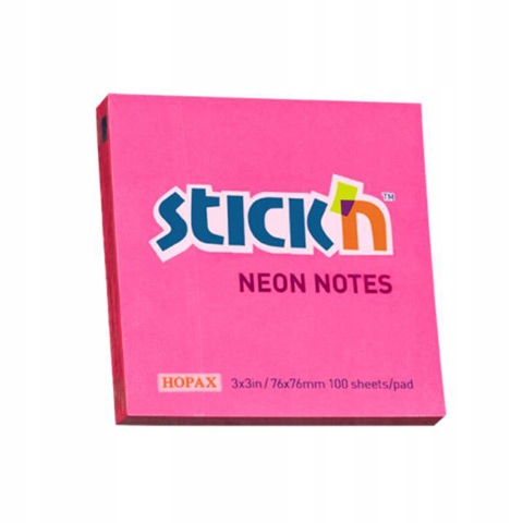 

Notes samoprzyl. 76x76 Stickin różowy ciemny neon