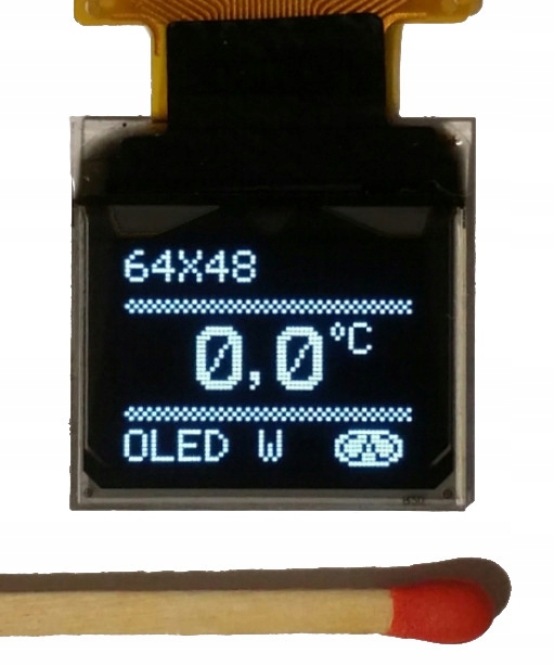 

Art Nowy Oled 64x48 3V SSD1306 I2C Spi 0,66cala