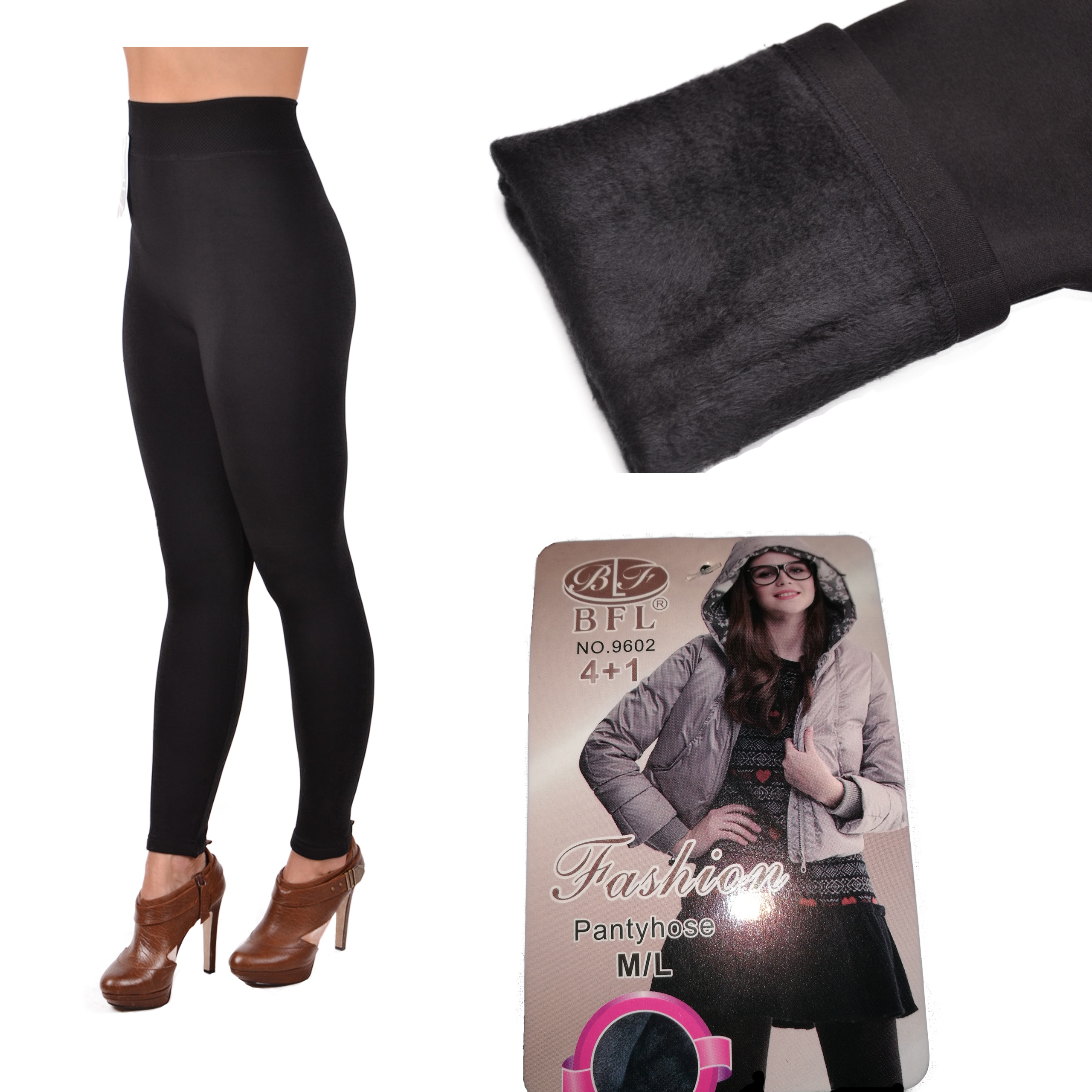

Ocieplane Legginsy z Futr. Wysoki Stan z Pasem XL