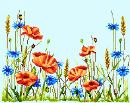 Kanva s potiskem pro křížkovou výšivku 51x40