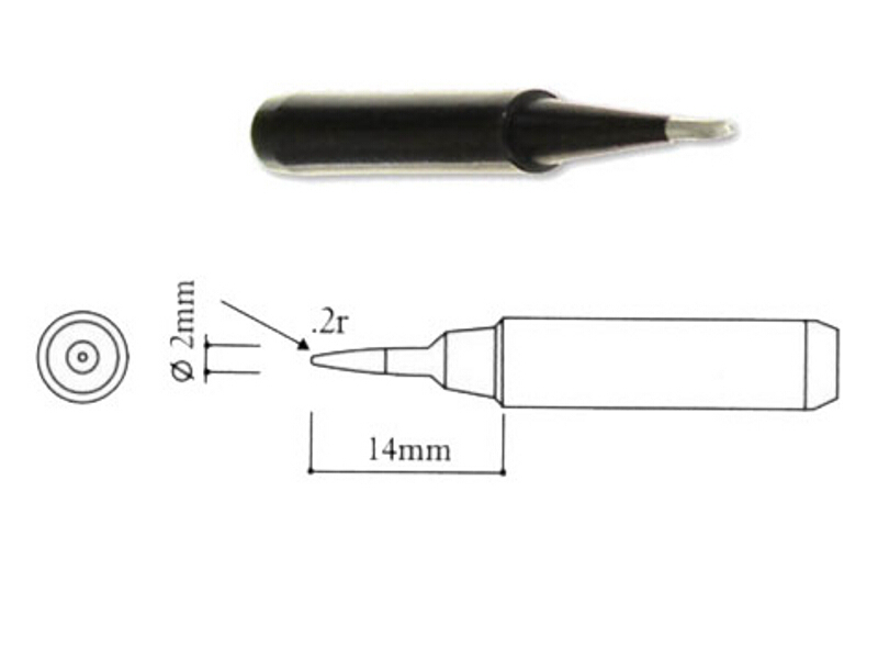 

Grot do stacji Pt Wep T-sb 0.2mm stożek Black Hq