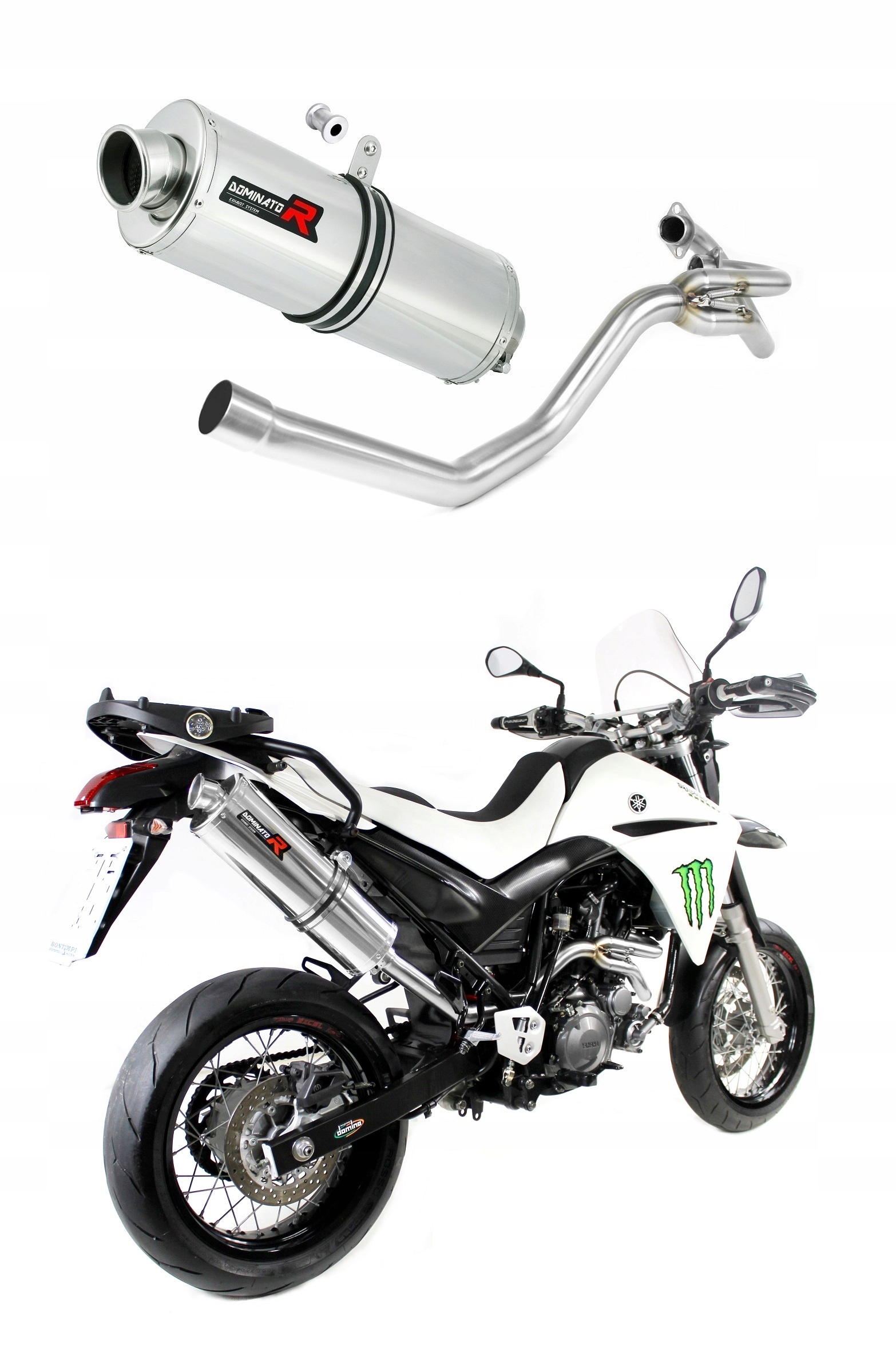 YA066DA - выхлоп DOMINATOR OVAL XT 660 X 04-15 коллектор