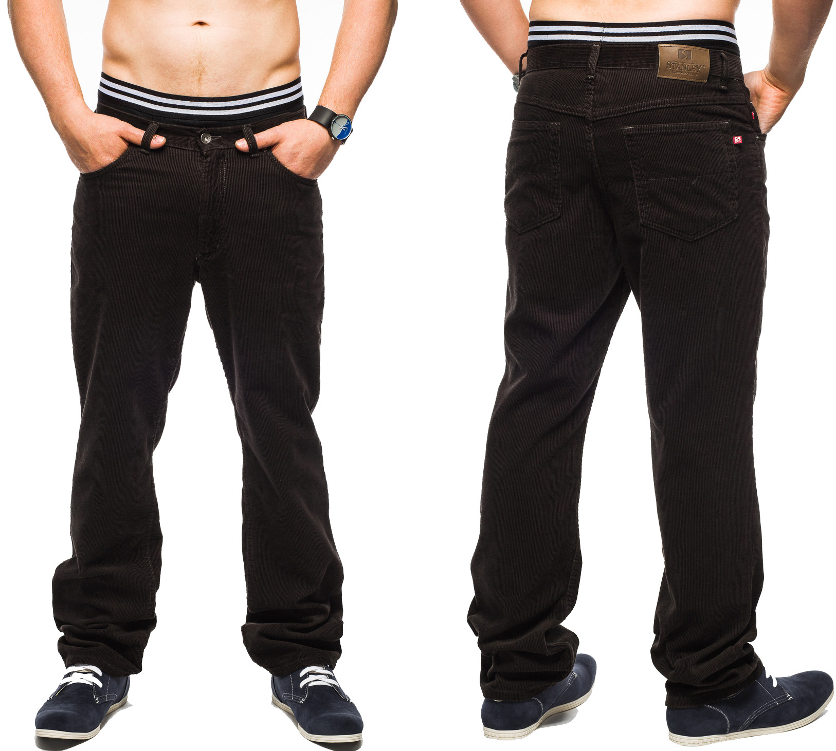 

Spodnie Sztruksowe Stanley Jeans Brązowe 100CM L34