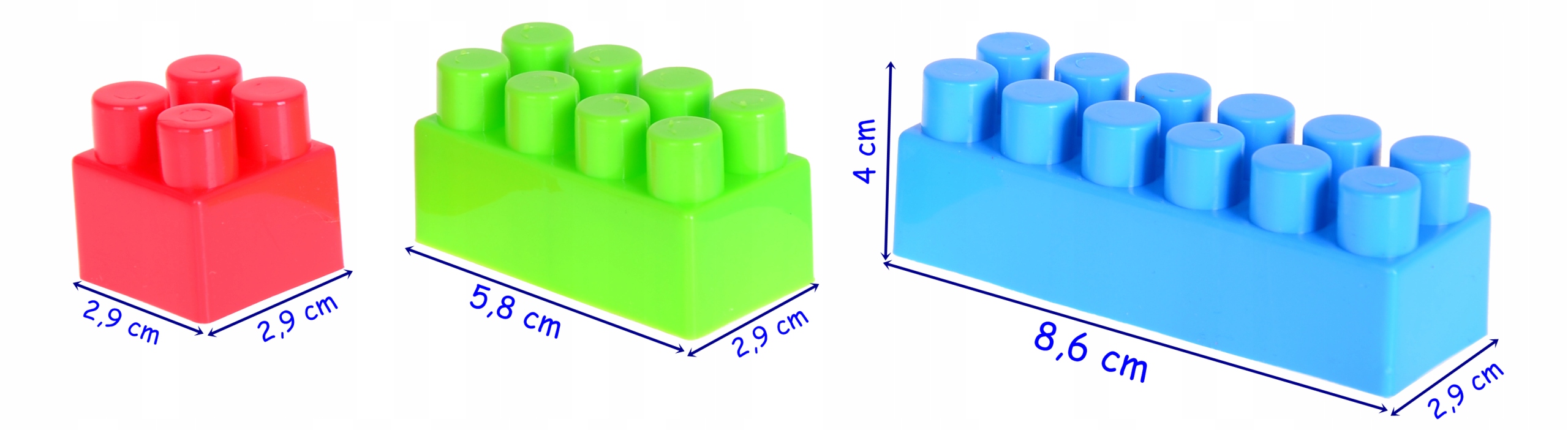 Klocki konstrukcyjne K2 BAJA 500 elementów WOREK Rodzaj element