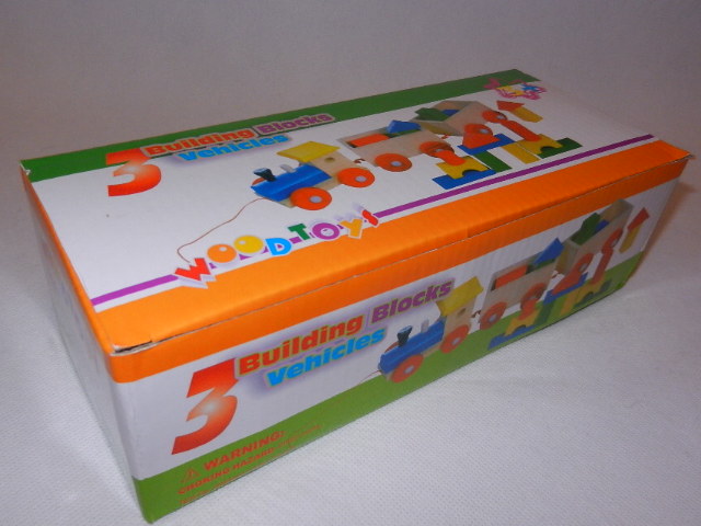 DREWNIANA KOLEJKA Z KOLOROWYMI KLOCKAMI nowość Marka inna