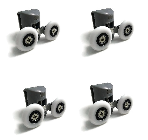 

4 Rolki kółka do kabiny prysznicowej podwójne 23mm