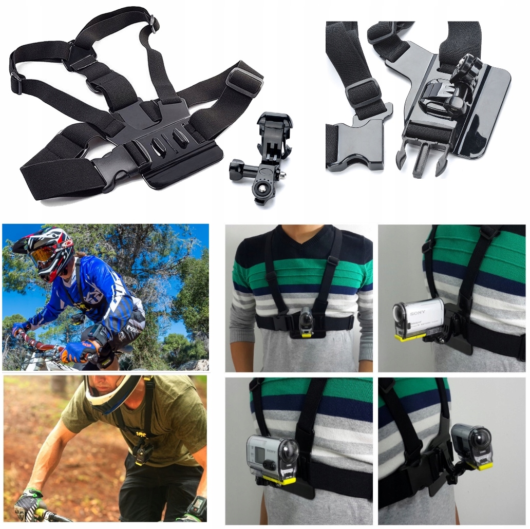 SZELKI KLATKA GŁOWA uchwyt ZESTAW SONY ACTION CAM Marka Sun