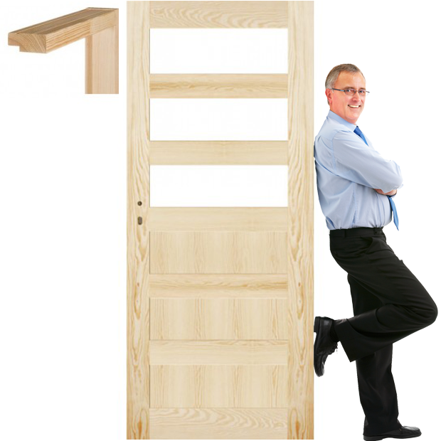 Skrzydło sosnowe surowe ościeżnica STOLGEN NV4 60