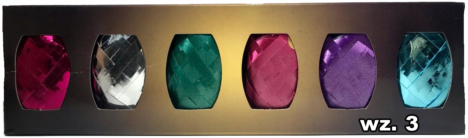 WSTĄŻKA DO DEKORACJI PAKOWANIA PREZENTÓW TASIEMKA ŚWIĄTECZNA KPL 6x20m Marka inna