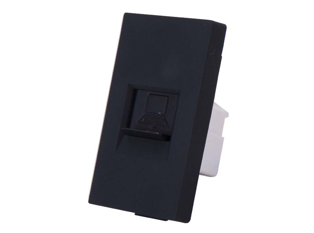 

B-line DLX Czarny Gniazdo Komputerowe Lan RJ45