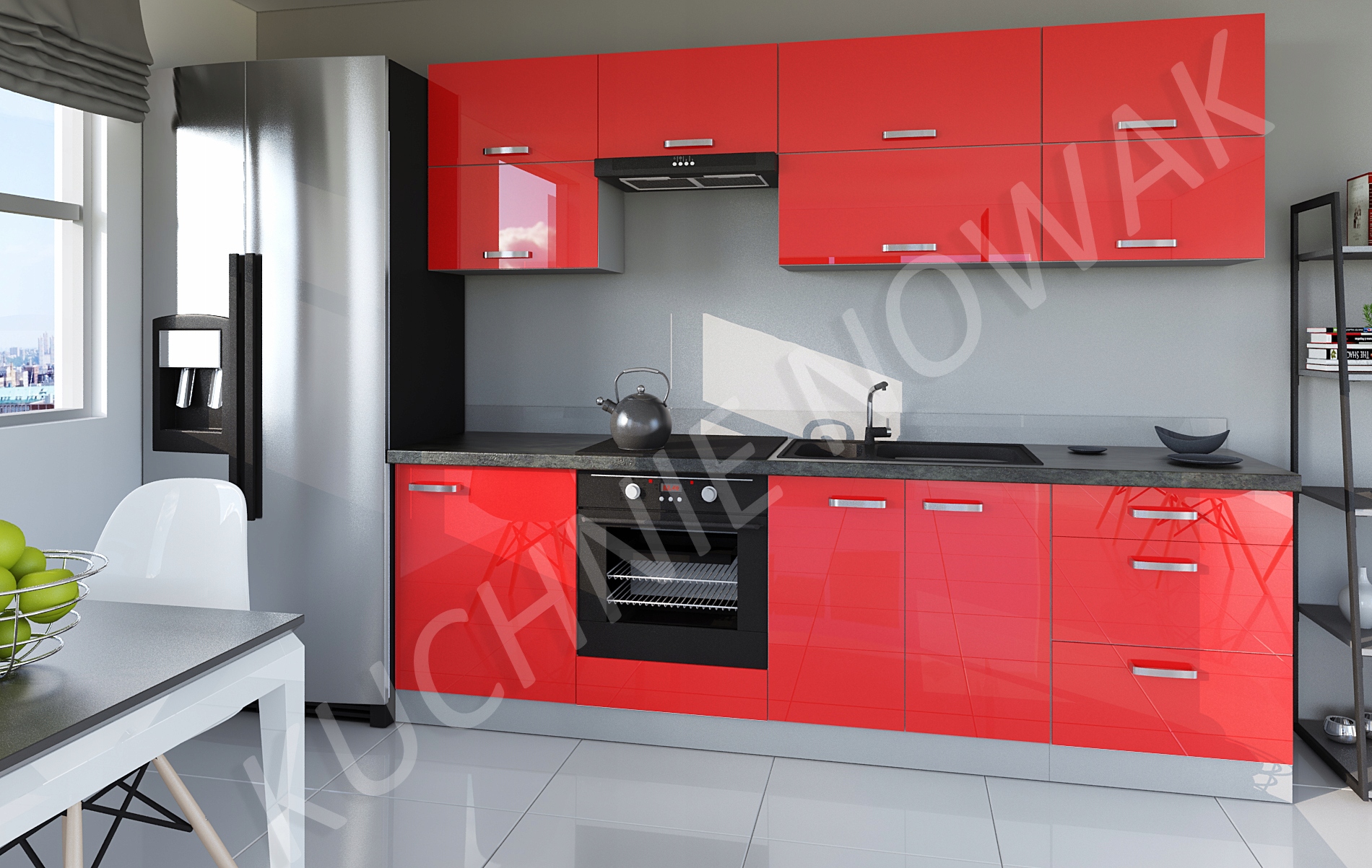 MEBLE KUCHENNE TORINO II 260 POŁYSK MDF Marka inna