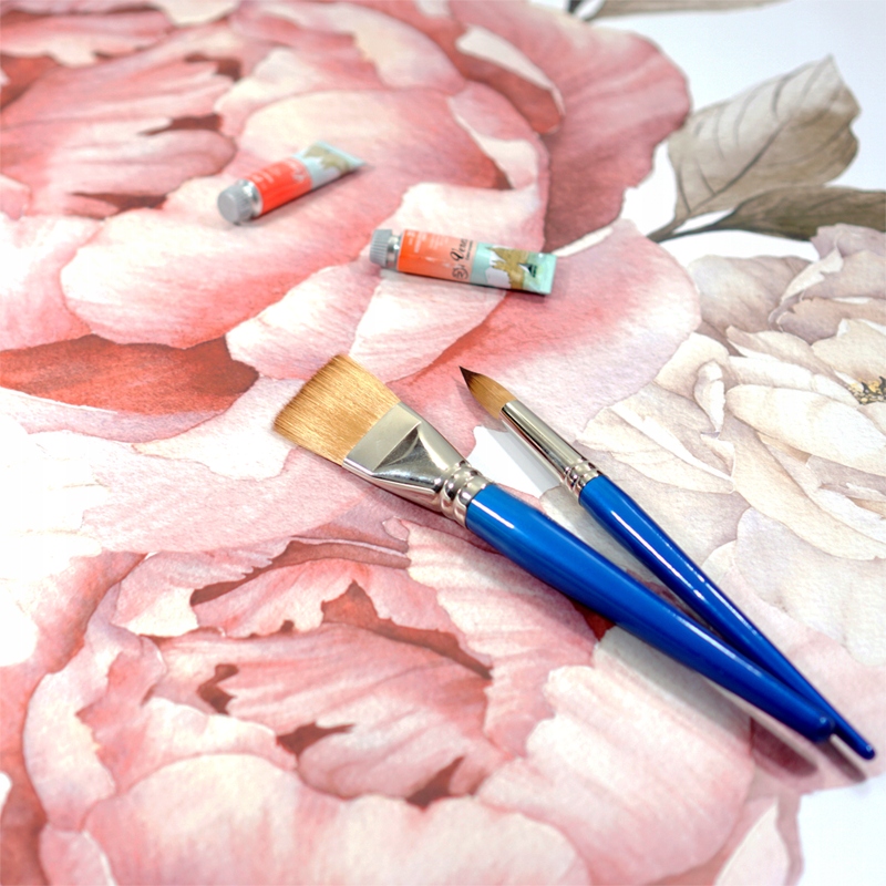 PIWONIE, KWIATY NAKLEJKI NA ŚCIANĘ 130 cm Płeć Dziewczynki