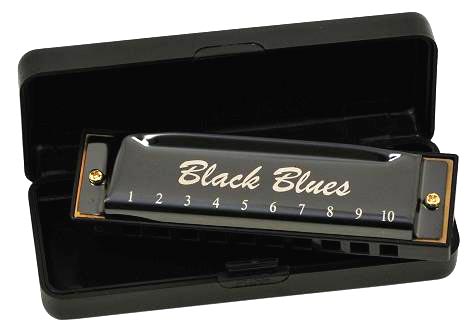 Blues Black C Harmonica Diatonic Black