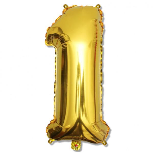 

Balon foliowy cyfra złota "1" 75 cm