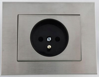 

Gniazdo pojedyncze z uziemieniem pt stalowe Vilma