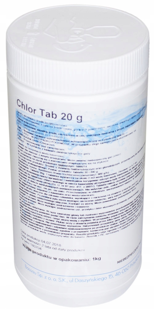 

Chlor Tab Tabletki Do Dezynfekcji Basen 20g 1kg