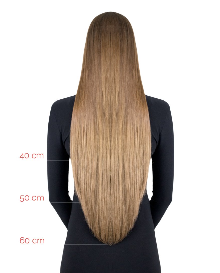 WŁOSY NATURALNE SŁOWIAŃSKIE PASMA 60CM 0,8g +RINGI Metoda przedłużania ringi