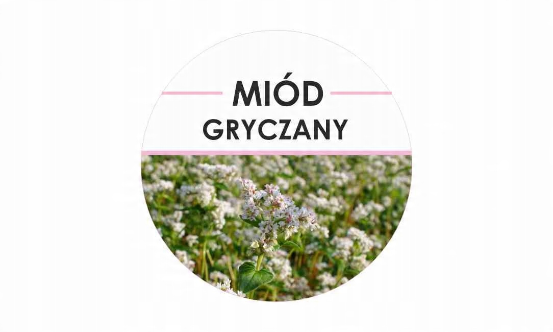 

Etykiety okrągłe fi 4 cm miód Gryczany 24 szt