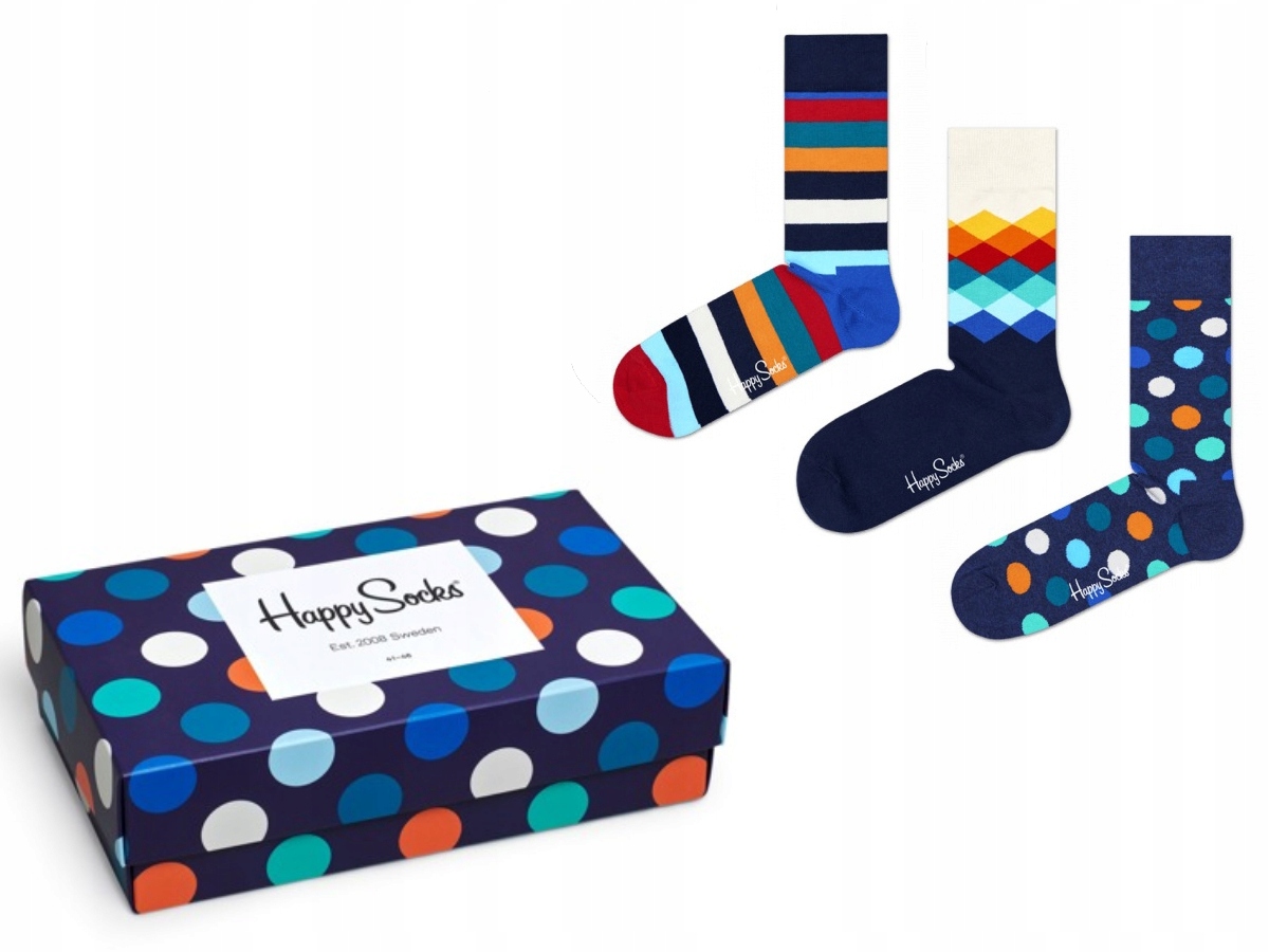 

Skarpety Happy Socks 3 pary 41-46 | XMIX08-6000