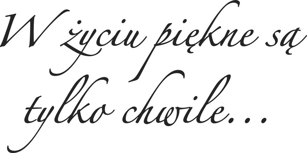 

Naklejka na ścianę Cytat Piękne są chwile 100 cm