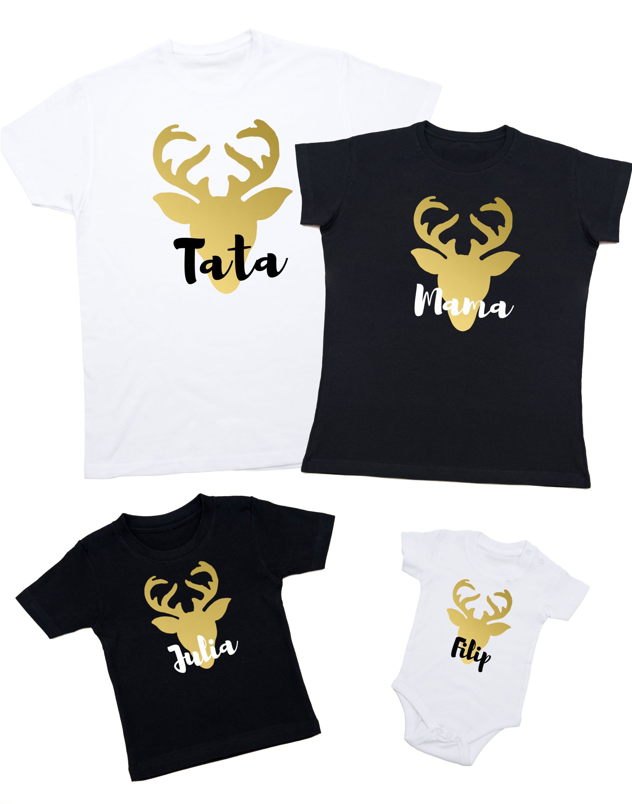 Sada vánočních triček pro rodinný Dárek