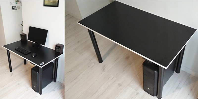 Biurko komputerowe gamingowe dla gracza LED USB Szerokość mebla 120 cm