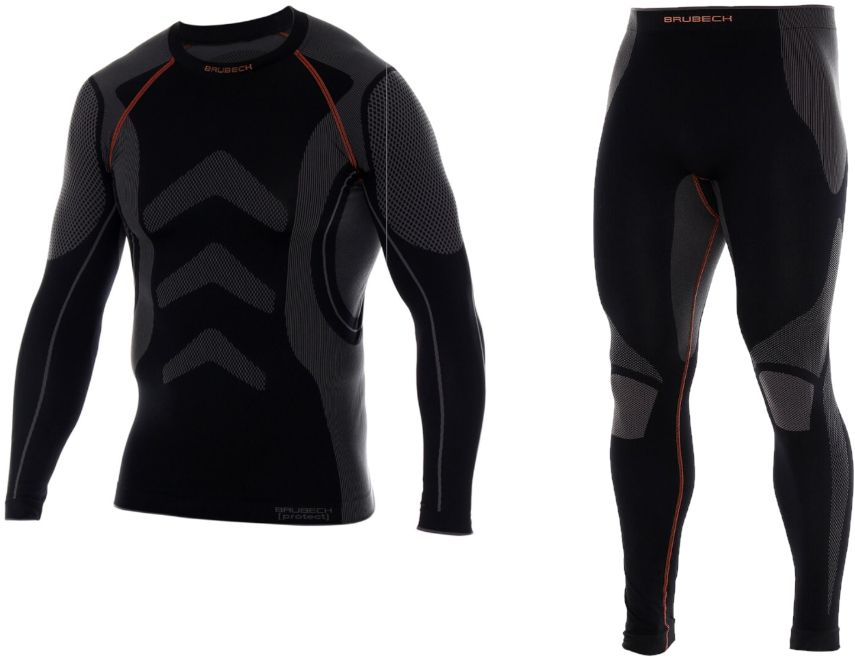 Bielizna termoaktywna termo Brubeck Protect komplet zestaw czarna XXXL