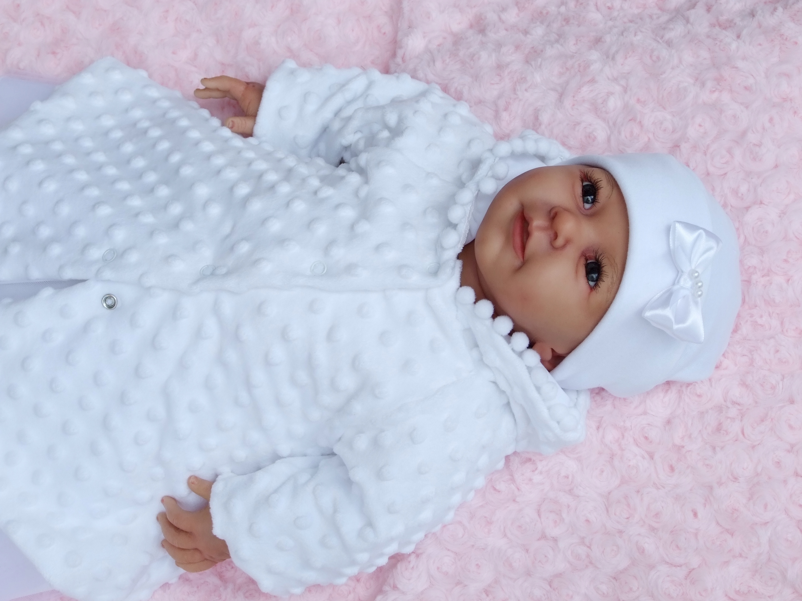 Odzież do CHRZTU-Płaszczy Sukienka Czapka Opaska Rozmiar 56