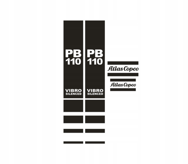 Samolepky samolepka Atlas Copco Pb 110